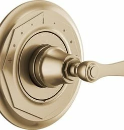 Buy 😉 Brizo Rook® Single Handle Bathtub & Shower Faucet in Luxe Gold (Trim Only) 🔥