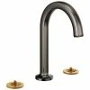 Cheap 🛒 Brizo Kintsu™ Widespread Bathroom Sink Faucet in Brilliance Black Onyx 🥰