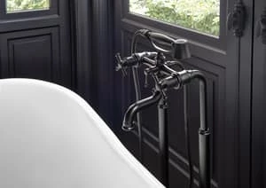 Outlet š„ Brizo Atavis⢠Three Handle Cross Floor Mount Filler in Matte Black (Trim Only) ā 6 Outlet š„ Brizo Atavis⢠Three Handle Cross Floor Mount Filler in Matte Black (Trim Only) ā - Image 4