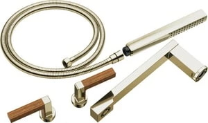 Buy ⭐ Brizo Frank Lloyd Wright® Two Handle Wall Mount Filler in Polished Nickel Wood (Trim Only) 😍 3 Buy ⭐ Brizo Frank Lloyd Wright® Two Handle Wall Mount Filler in Polished Nickel Wood (Trim Only) 😍