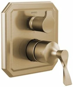 New ❤️ Brizo Virage® Pressure Balance Valve With Integrated 6-Function Diverter Trim in Luxe Gold 🔔