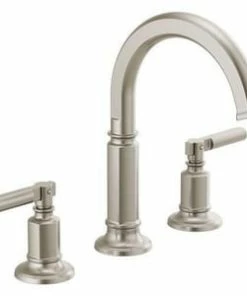 Budget ⭐ Brizo Invari™ Two Handle Widespread Bathroom Sink Faucet in Luxe Nickel Handles Sold Separately 🌟