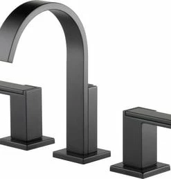 Wholesale ❤️ Brizo Siderna® Two Handle Widespread Bathroom Sink Faucet in Matte Black Handles Sold Separately 👍