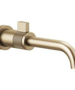 Cheap 😀 Brizo Litze® Single Handle Wall Mount Bathroom Sink Faucet in Luxe Gold 🌟