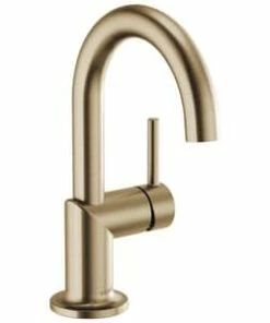 Cheap 🥰 Brizo Odin® Single Handle Monoblock Bathroom Sink Faucet in Luxe Gold 🔔