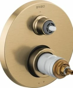 Budget 💯 Brizo Litze® Dual Function Thermostatic Valve Trim in Brilliance Luxe Gold ✨