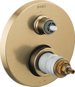 Budget 💯 Brizo Litze® Dual Function Thermostatic Valve Trim in Brilliance Luxe Gold ✨ 3 Budget 💯 Brizo Litze® Dual Function Thermostatic Valve Trim in Brilliance Luxe Gold ✨