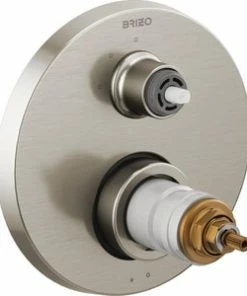 Outlet 🔥 Brizo Litze® Dual Function Thermostatic Valve Trim in Brilliance Luxe Nickel 😀
