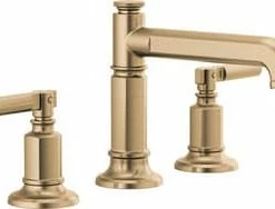 Best Sale ❤️ Brizo Invari™ Two Handle Widespread Bathroom Sink Faucet in Luxe Gold Handles Sold Separately ✔️