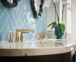 Brand new ⭐ Brizo Levoir® Two Handle Widespread Bathroom Sink Faucet in Luxe Gold Handles Sold Separately ⭐ -Outlet Brizo Store Query 556