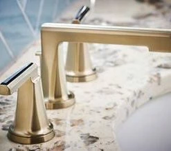 Brand new ⭐ Brizo Levoir® Two Handle Widespread Bathroom Sink Faucet in Luxe Gold Handles Sold Separately ⭐ -Outlet Brizo Store Query 557
