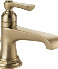 New 🎉 Brizo Rook® Single Handle Monoblock Bathroom Sink Faucet in Luxe Gold Lever 😍