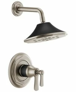 Best reviews of ✨ Brizo Rook® 2 gpm Thermostatic Shower Only in Brilliance Luxe Nickel and Matte Black (Trim Only) ⌛