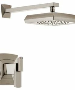 Hot Sale 👏 Brizo Vettis® 2 gpm Wall Mount Thermostat Shower Faucet Trim Only with Single Lever Handle in Luxe Nickel 🎁