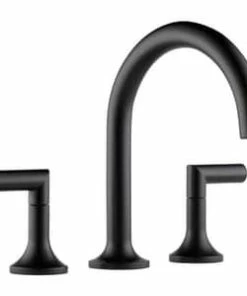 Best Sale 🤩 Brizo Odin® Two Handle Roman Tub Faucet in Matte Black (Trim Only) 👏