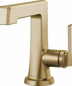 Budget 🎉 Brizo Levoir® Single Handle Monoblock Bathroom Sink Faucet in Luxe Gold Lever Handle 👍
