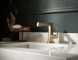Budget 🎉 Brizo Levoir® Single Handle Monoblock Bathroom Sink Faucet in Luxe Gold Lever Handle 👍 6 Budget 🎉 Brizo Levoir® Single Handle Monoblock Bathroom Sink Faucet in Luxe Gold Lever Handle 👍 - Image 4