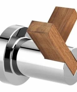 Wholesale 🔔 Brizo Litze 2 Robe Hook in Polished Chrome with Teak ✔️