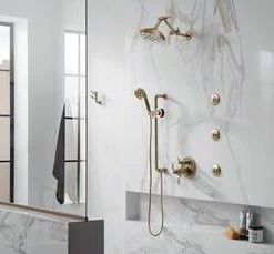 Outlet 🤩 Brizo Litze® 6-Function Diverter with Thermostatic Valve Trim in Luxe Gold (Less Handle) ❤️ -Outlet Brizo Store Query 816