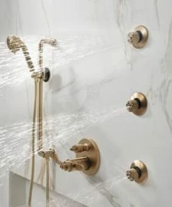 Outlet 🤩 Brizo Litze® 6-Function Diverter with Thermostatic Valve Trim in Luxe Gold (Less Handle) ❤️ -Outlet Brizo Store Query 817