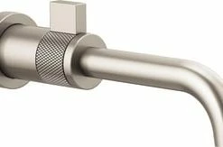 Deals ✨ Brizo Litze® Single Handle Wall Mount Bathroom Sink Faucet in Brilliance Luxe Nickel 😉