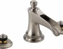 New ✨ Brizo Rook® Two Handle Widespread Bathroom Sink Faucet in Brilliance Luxe Nickel Handles Sold Separately 👍