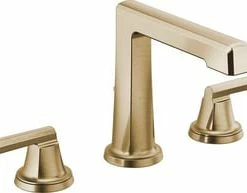Best Pirce 🥰 Brizo Levoir® Two Handle Widespread Bathroom Sink Faucet in Brilliance Luxe Gold (Handles Sold Separately) 🎁