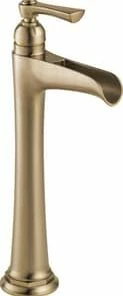 Cheap 🧨 Brizo Rook® Single Handle Vessel Filler Bathroom Sink Faucet in Luxe Gold Lever Handle 🥰