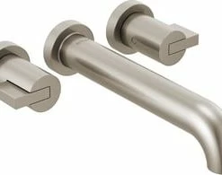 Best deal 😀 Brizo Litze® Two Handle Wall Mount Filler in Luxe Nickel (Trim Only) 👏